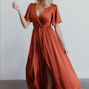 Sicily satin maxi dress